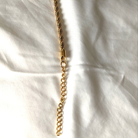 18K Gold Filled Rope Chain Necklace - Picture 4 of 5